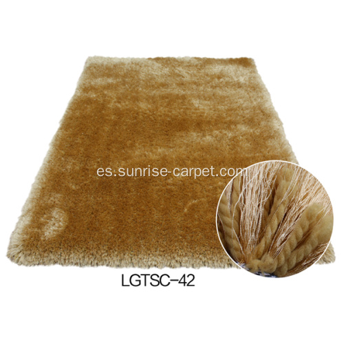 Alta calidad de seda y elástico Shaggy alfombra